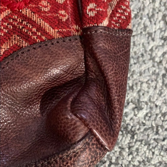 NEW Free People Luma Tapestry Leather Tote Bag Z467-1 - Picture 8 of 8